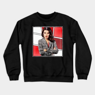 Power Red Alana Bloom Red and Gray Comic Style Crewneck Sweatshirt